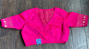 Designer Blouse - Pink Gujarati Stitch