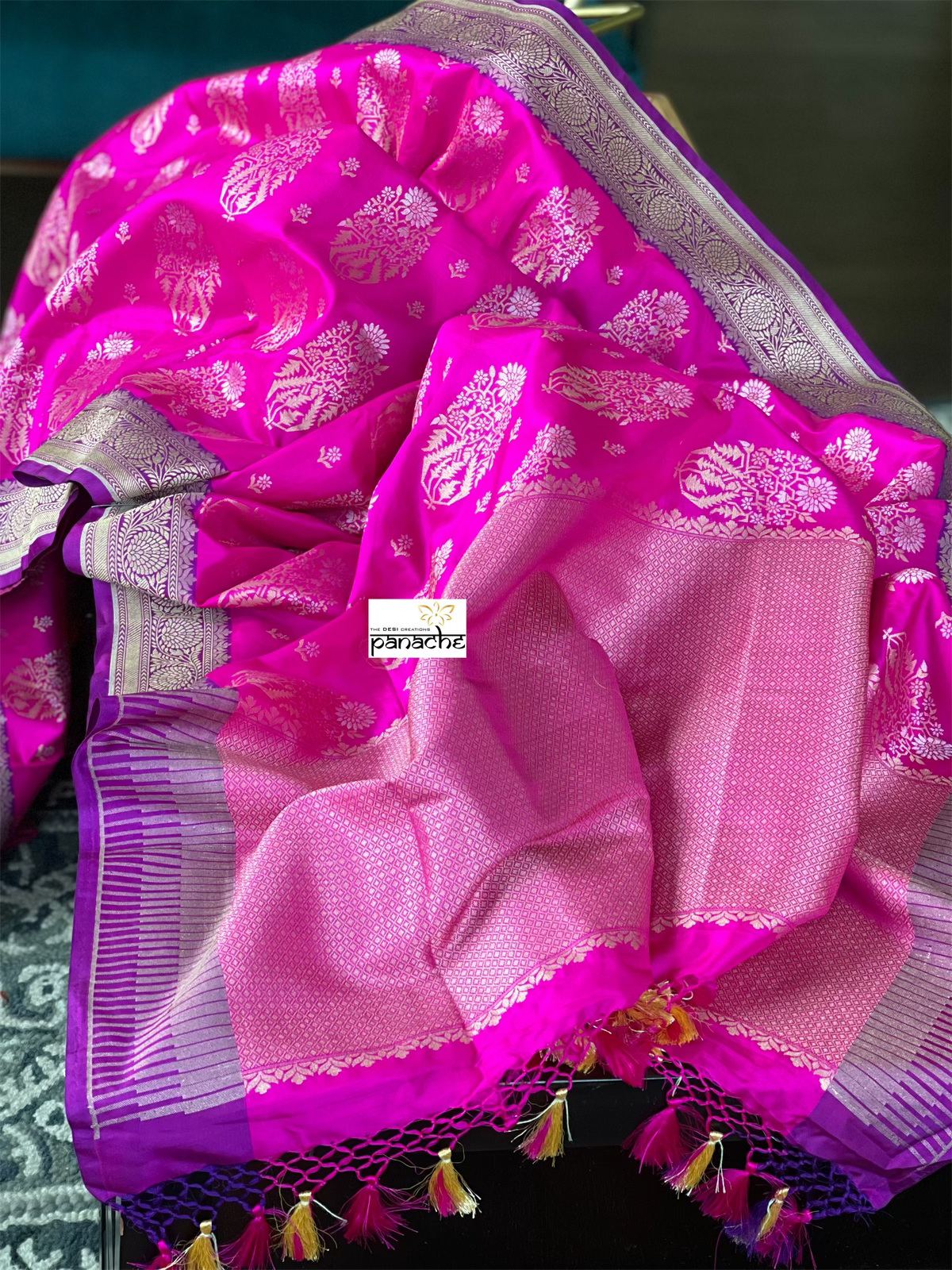 Pure Silk Banarasi - Magenta Purple