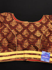 Designer Blouse - Maroon Red Black checkered
