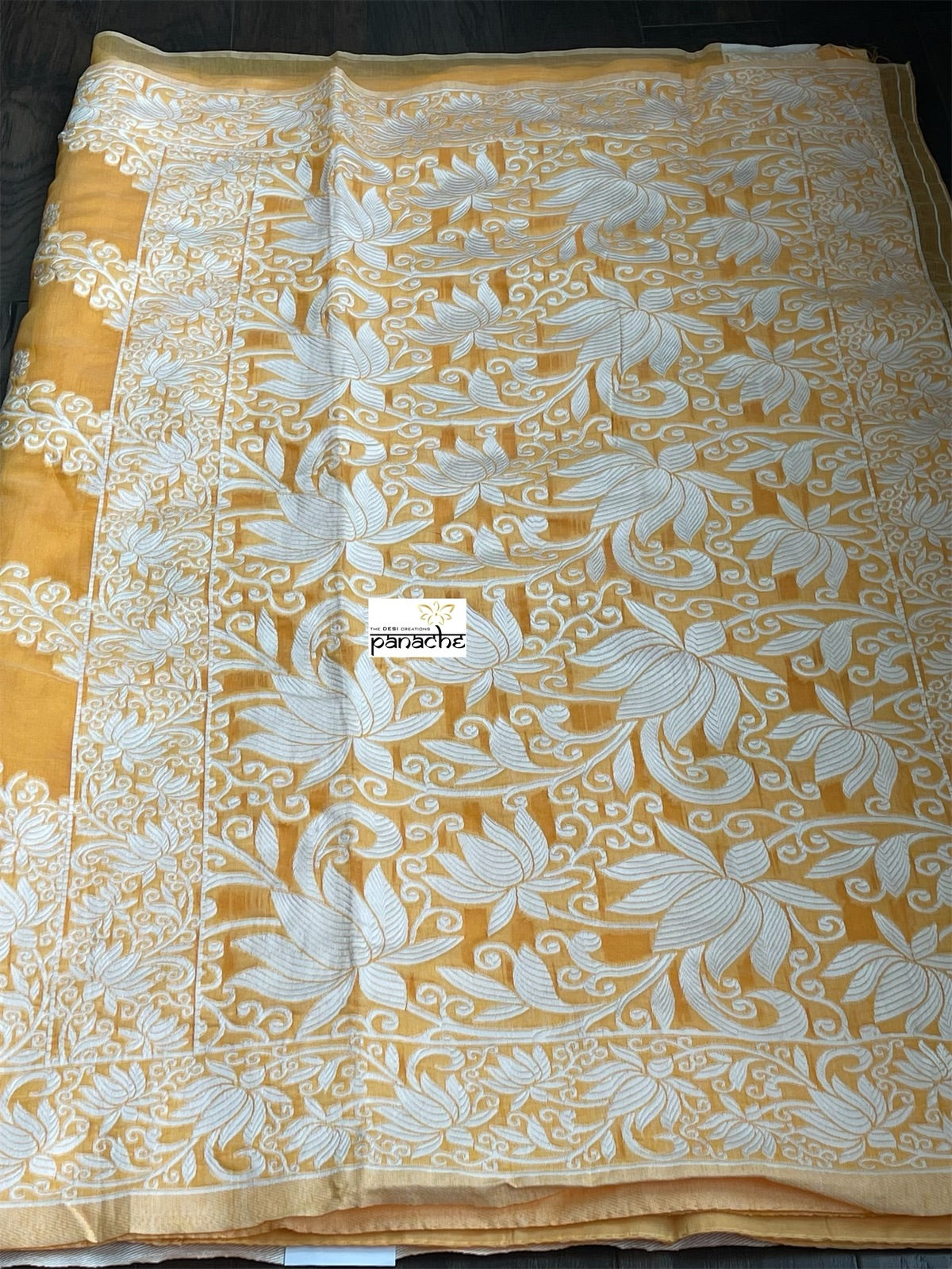 Soft Cotton - Yellow Off-White woven
