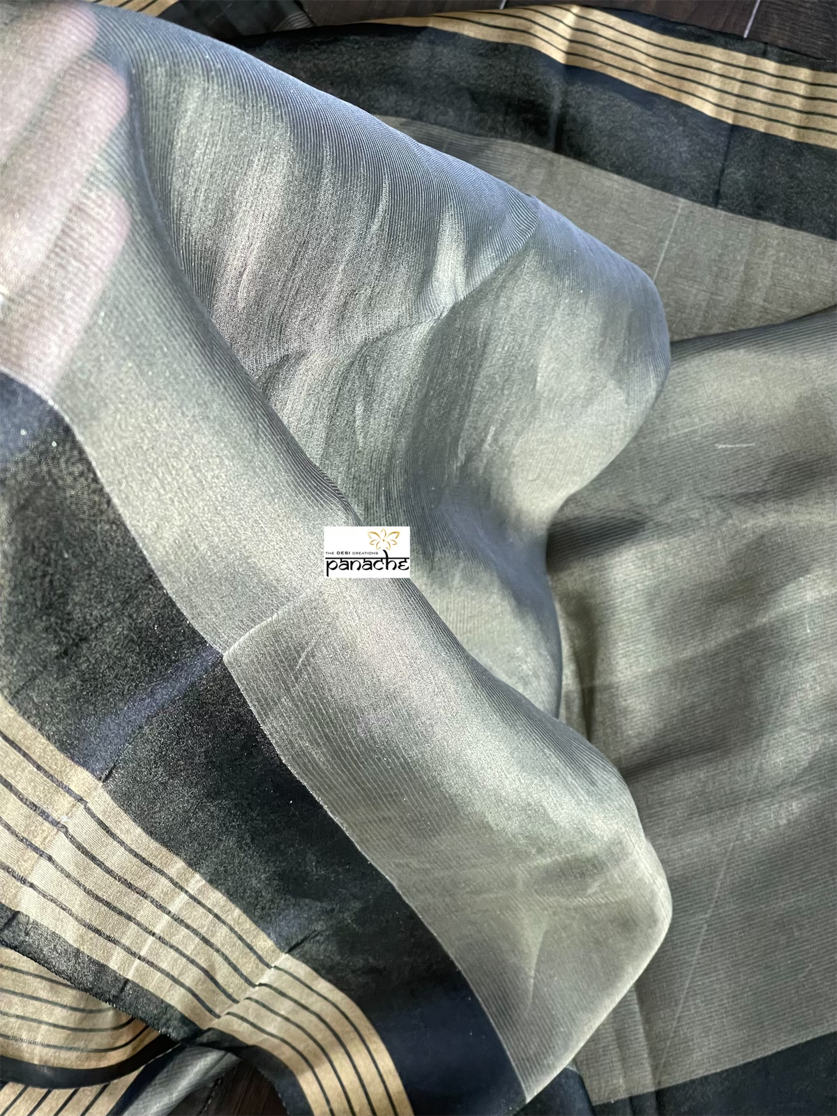 Pure Tissue Kora Silk - Light Moss Grey color