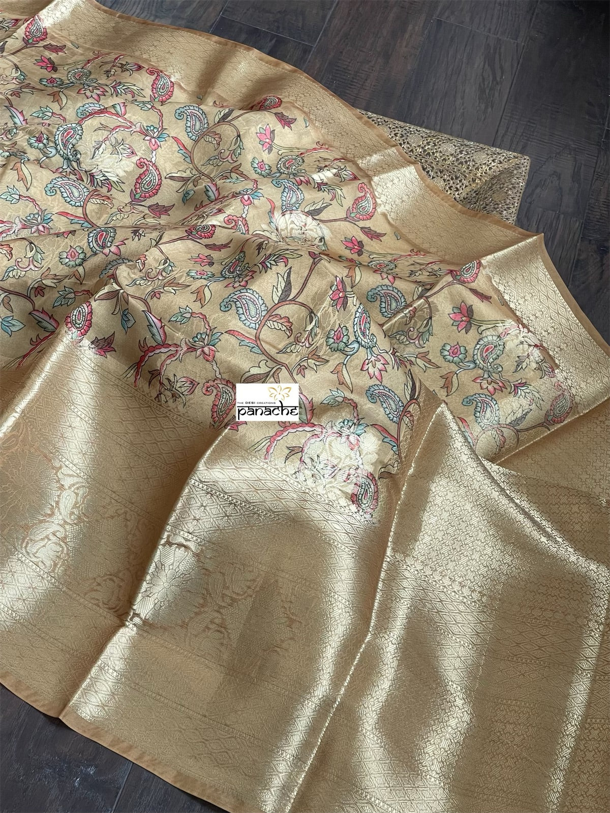 Soft Tissue Chiniya Silk - Beige Ochre