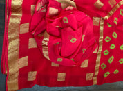 Designer Bandhani Georgette - Red Green