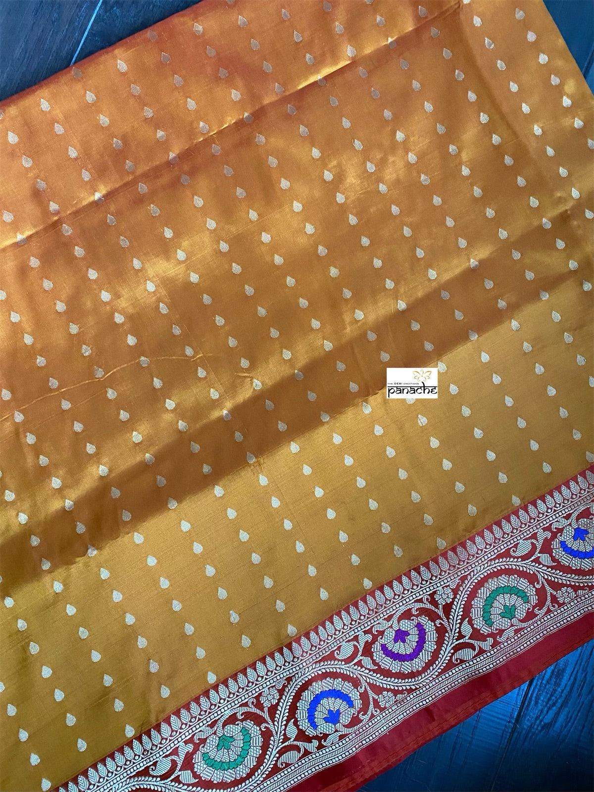 Katan Silk Banarasi - Golden Mustard