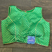 Designer Blouse - Green Banarasi Motifs
