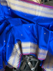 Katan Silk Banarasi - Royal Blue Kadwa