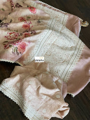 Designer Muga Floral - Blush Pink