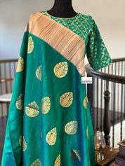 Designer Blouse - Sea Green Zari Jaal work