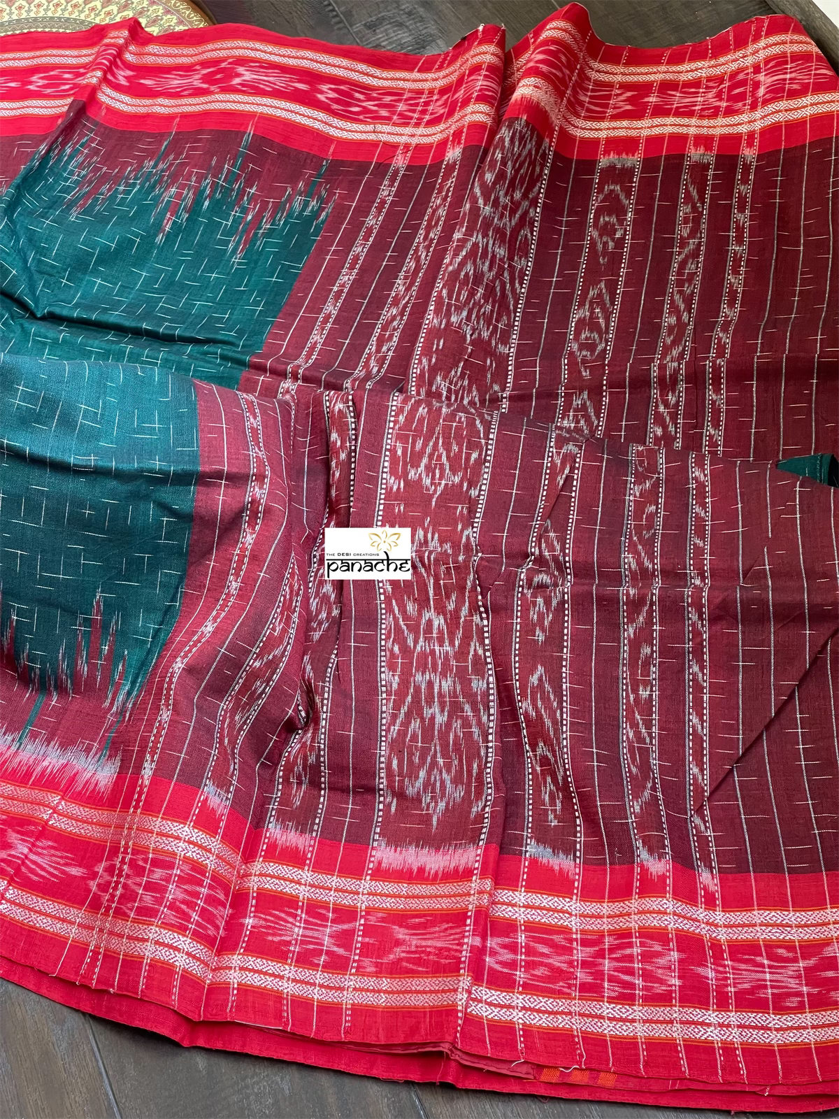 Pure Kotki Cotton - Teal Green Red