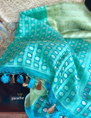 Organza Silk Banarasi - Pista Green Firozi
