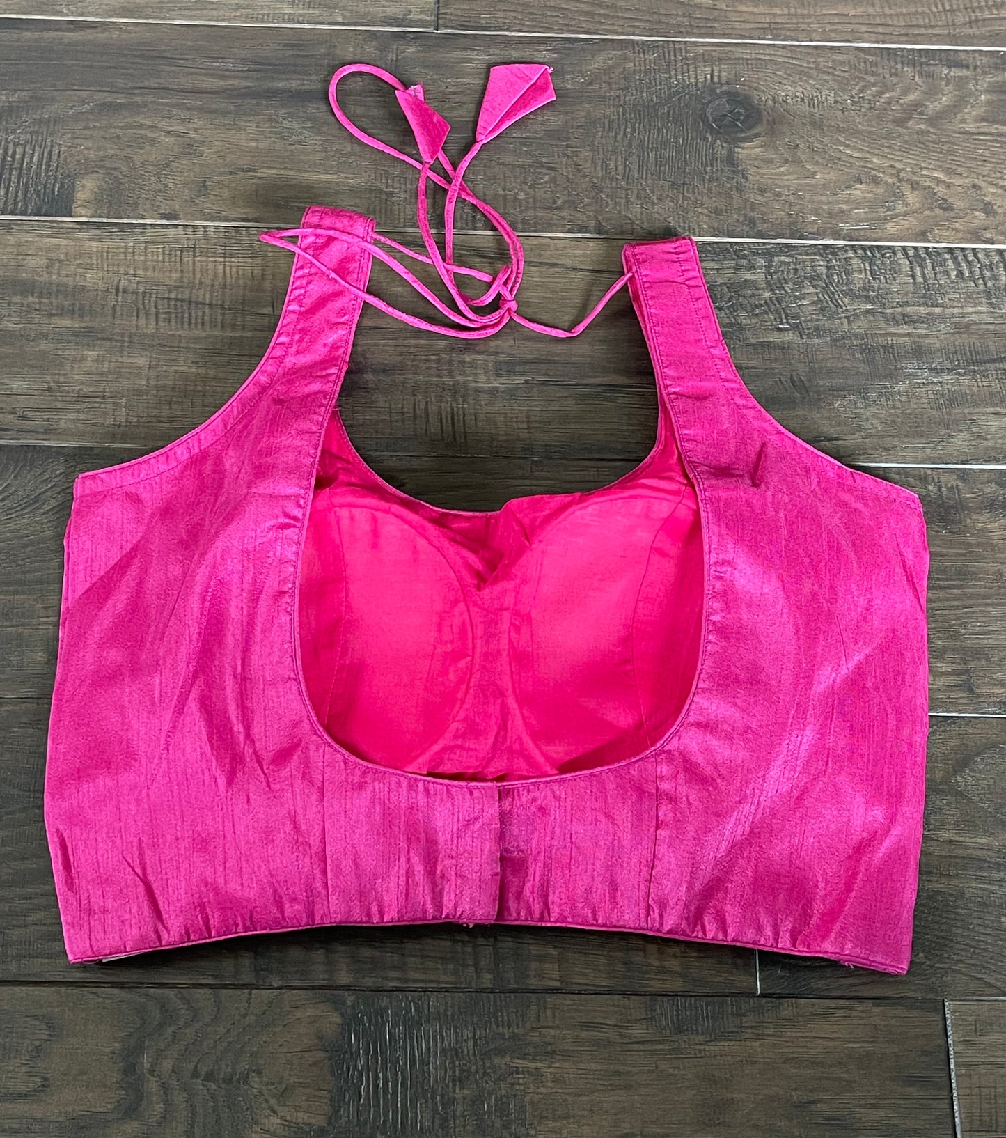 Designer Blouse - Magenta Pink Raw Silk