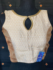 Designer Blouse - Golden Beige Woven