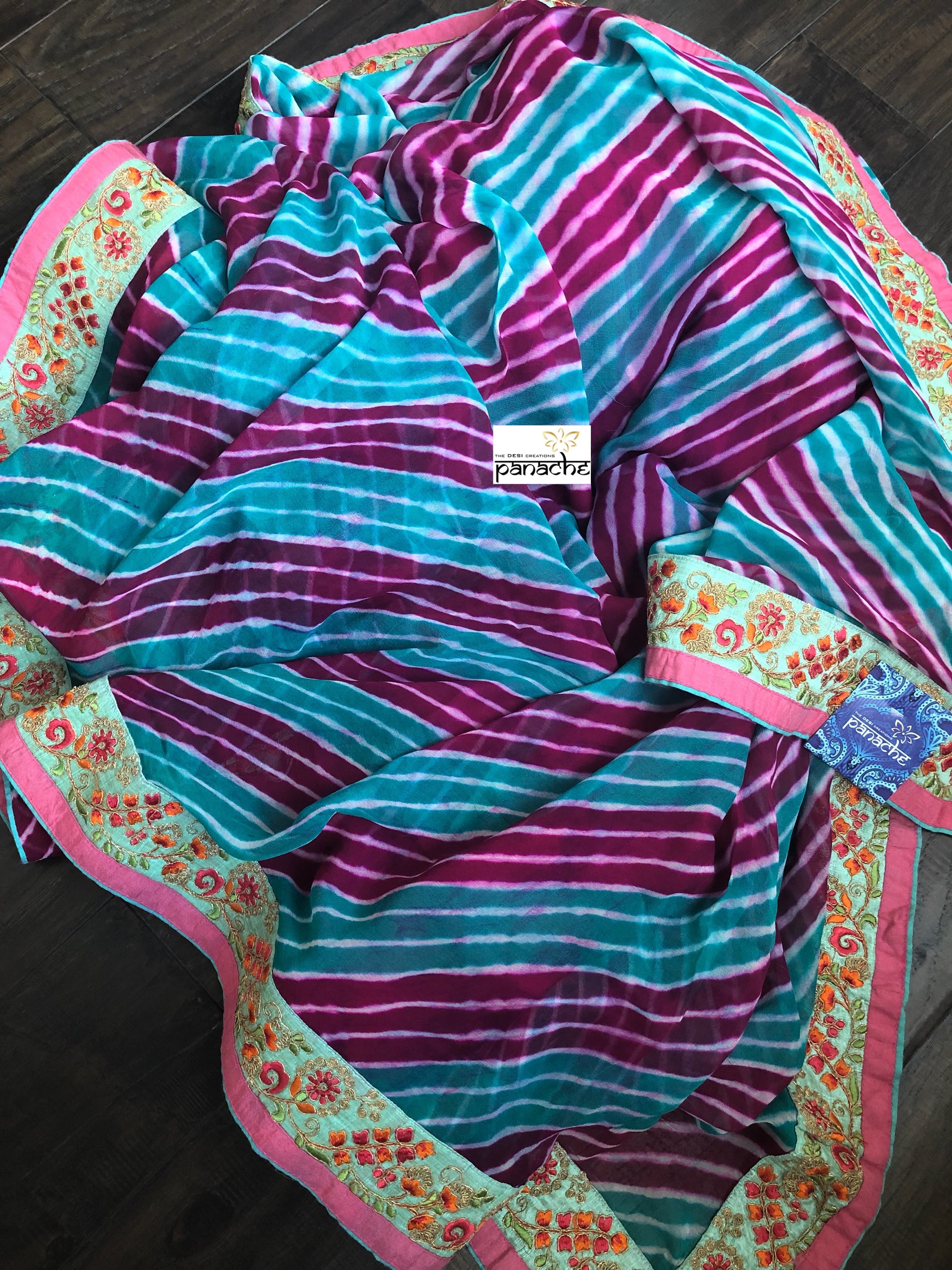 Designer Georgette - Firozi Purple
